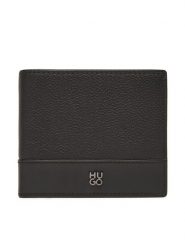 HUGO Mały Portfel Męski 50548314 Czarny. Czarne portfele Hugo, bez wzorów, ze skóry. Za 479.99 zł.