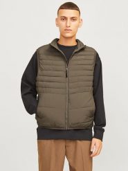 Jack & Jones Kamizelka pikowana "Estate" w kolorze szarobrązowym rozmiar: L. Brązowe odzież kompresyjna Jack & Jones, l, bez wzorów. Za 83.42 zł.