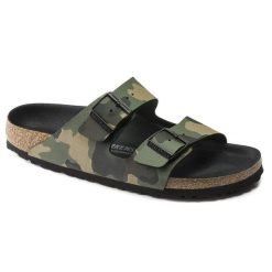 Klapki męskie Birkenstock Arizona BS regular. Zielone klapki Birkenstock, z materiału. Za 287.00 zł.