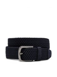 BOSS Pasek Męski 50537169 Granatowy. Niebieskie paski Boss, bez wzorów, z materiału. Za 299.99 zł.