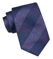 Krawat Męski, Klasyczny - ALTIES - Granat, Duży Wzór. Niebieskie krawaty i muchy Alties, bez wzorów, z tkaniny. Za 49.00 zł.