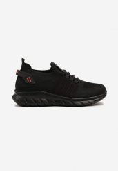 Czarno-Czerwone Buty Sportowe Sneakersy z Ozdobnym Tłoczeniem Daviros. Czarne buty sportowe casual Born2be, bez wzorów, z jeansu, bez zapięcia. W wyprzedaży za 63.99 zł.