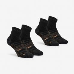 Skarpety turystyczne Quechua Hike 900 długie x2. Zielone skarpety QUECHUA, bez wzorów, z elastanu. Za 79.99 zł.