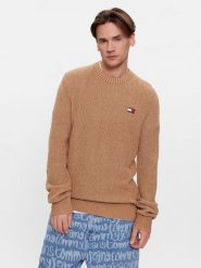 Tommy Jeans Sweter Tonal Xs Badge DM0DM17776 Beżowy Regular Fit. Brązowe swetry rozpinane Tommy Jeans, l, bez wzorów, z bawełny, bez kołnierzyka, bez ramiączek. Za 349.99 zł.