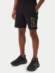 EA7 Emporio Armani Szorty sportowe 7M001564 AF17787 Czarny Regular Fit. Czarne krótkie spodenki sportowe EA7 Emporio Armani, l, bez wzorów, z bawełny. Za 489.99 zł.