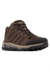 Buty trekkingowe męskie, Redmond IV Low WP. Brązowe buty turystyczne Columbia, bez wzorów, z materiału, przed kostkę, bez zapięcia, trekkingowe. Za 399.99 zł.