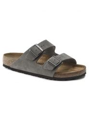 Birkenstock Skórzane klapki "Arizona" w kolorze szarym rozmiar: 44. Szare klapki Birkenstock. Za 437.92 zł.