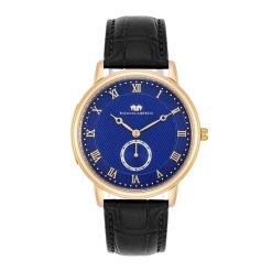 Rhodenwald & Söhne Zegarek Moonlight z prawdziwej skóry w kolorze czarnym Zegarki 1 ct Męskie. Czarne, analogowe zegarki Rhodenwald & Söhne, z mosiądzu. Za 539.99 zł.