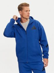 Adidas Bluza Z.N.E. JF6388 Niebieski Regular Fit. Niebieskie bluzy Adidas, m, bez wzorów, z syntetyku, bez kaptura. Za 319.99 zł.