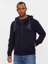 Armani Exchange Bluza 3DZMHS ZJGGZ 15CX Granatowy Regular Fit. Niebieskie bluzy Armani Exchange, m, bez wzorów, z bawełny, bez kaptura. Za 739.99 zł.