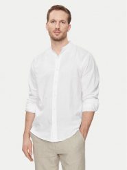 Selected Homme Koszula New 16079054 Biały Regular Fit. Białe koszule Selected Homme, m, bez wzorów, z bawełny, bez kołnierzyka, bez ramiączek. Za 179.99 zł.