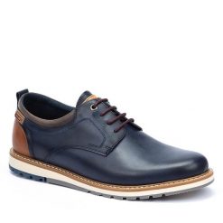 Półbuty Pikolinos. Niebieskie eleganckie półbuty Pikolinos, bez wzorów, bez obcasa, bez zapięcia. Za 519.99 zł.