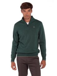 The Time of Bocha Sweter w kolorze zielonym rozmiar: M. Zielone swetry nierozpinane The Time of Bocha, m, bez wzorów, z bawełny, bez kołnierzyka, bez ramiączek. Za 114.44 zł.