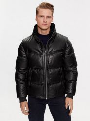 Boss Kurtka skórzana Mufaro 50504925 Czarny Regular Fit. Czarne kurtki Boss, m, bez wzorów, ze skóry, bez kaptura. Za 2,299.00 zł.