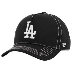 Czapka Z Daszkiem MLB Los Angeles Dodgers. Czarne czapki z daszkiem 47 Brand, bez wzorów. Za 159.99 zł.