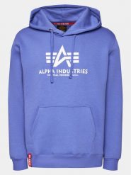 Alpha Industries Bluza Basic 178312 Fioletowy Regular Fit. Fioletowe bluzy Alpha Industries, l, bez wzorów, z bawełny, bez kaptura. Za 179.99 zł.