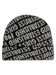Guess Czapka M1BZ02 Z2VX2 Czarny. Czarne czapki zimowe Guess, z aplikacjami, z materiału. Za 179.99 zł.