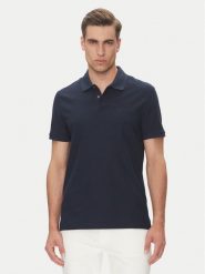 Calvin Klein Polo LV04LC239G Granatowy Regular Fit. Niebieskie koszulki polo CALVIN KLEIN, m, bez wzorów, z bawełny, bez kołnierzyka, bez ramiączek. Za 299.99 zł.