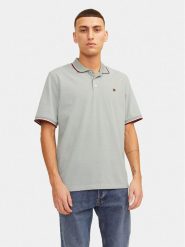 Jack&Jones Polo Bluwin 12169064 Szary Regular Fit. Szare koszulki polo Jack&Jones, m, bez wzorów, z syntetyku, bez kołnierzyka, bez ramiączek. Za 79.99 zł.