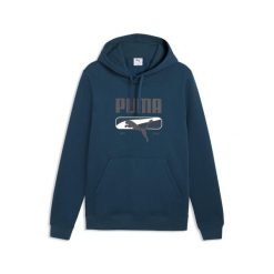 Męska dzianinowa bluza z kapturem PUMA Sport Logo Play PUMA. Czarne bluzy z kapturem Puma, m, bez wzorów, z bawełny, z kapturem. Za 259.00 zł.