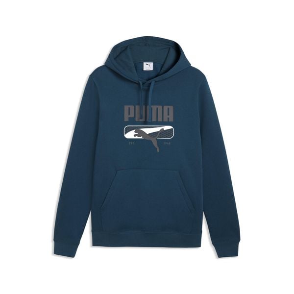 Męska dzianinowa bluza z kapturem PUMA Sport Logo Play PUMA. Czarne bluzy z kapturem Puma, m, bez wzorów, z bawełny, z kapturem. Za 259.00 zł.