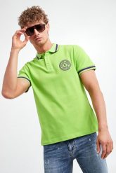 Polo męskie VERSACE JEANS COUTURE. Koszulki polo sportowe Versace Jeans Couture, m, bez wzorów, z jeansu, bez kołnierzyka, bez ramiączek. W wyprzedaży za 582.47 zł.