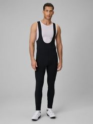 4F Długie spodnie kolarskie z szelkami męskie - czarne XXL. Czarne spodenki rowerowe 4F, m, bez wzorów, z materiału, rowerowe. Za 299.99 zł.