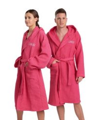 Szlafrok kąpielowy na basen po treningu unisex Arena Hooded Robe. Czerwone szlafroki Arena, s, bez wzorów, z bawełny, bez ramiączek, z kapturem. Za 201.98 zł.