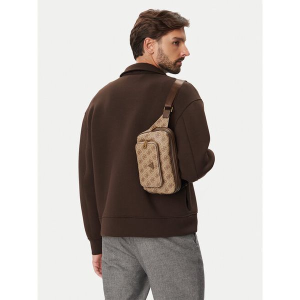 Nerka Guess. Brązowe saszetki i nerki Guess, z aplikacjami. Za 327.99 zł.