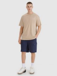 4F Spodenki casual cargo męskie - szare L. Szare krótkie spodenki sportowe 4F, l, bez wzorów, z bawełny. W wyprzedaży za 89.99 zł.