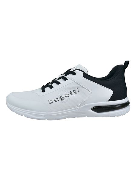 Bugatti Sneakersy "Nubia" w kolorze białym rozmiar: 46. Białe buty sportowe casual Bugatti, bez wzorów, bez zapięcia. Za 177.32 zł.