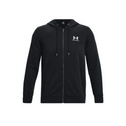 Czarna Bluza Under Armour Essential Fleece Fz Hood Dorosłych. Białe bluzy bez kaptura Under Armour, s, bez wzorów, bez kaptura. Za 310.65 zł.