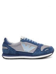 Emporio Armani Sneakersy X4X537 XN730 U551 Granatowy. Niebieskie buty sportowe casual Emporio Armani, bez wzorów, z materiału, bez zapięcia. Za 739.99 zł.