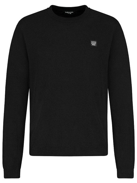 Sublevel Sweter w kolorze czarnym rozmiar: L. Czarne swetry nierozpinane Sublevel, l, z aplikacjami, ze skóry, bez kołnierzyka, bez ramiączek. Za 86.99 zł.