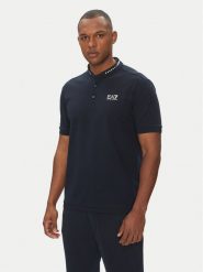 EA7 Emporio Armani Polo 7M000183 AF13511 UB102 Granatowy Regular Fit. Niebieskie koszulki polo EA7 Emporio Armani, l, bez wzorów, z bawełny, bez kołnierzyka, bez ramiączek. Za 319.99 zł.