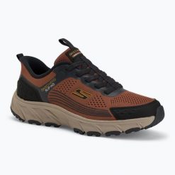 Buty męskie SKECHERS Hillcrest 2.0 rust. Brązowe buty sportowe casual Skechers, bez wzorów, bez zapięcia. Za 319.99 zł.