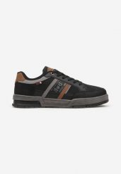 Czarne Buty Sportowe Sneakersy z Ozdobnym Napisem Tatarisia. Czarne buty sportowe casual Born2be, bez wzorów, z jeansu, z okrągłym noskiem, bez zapięcia. W wyprzedaży za 119.99 zł.