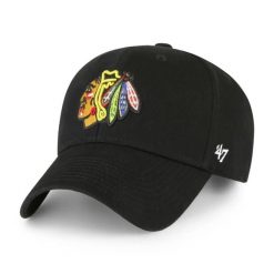 Czapka z daszkiem 47 Brand 47 brand CHICAGO BLACKHAWKS LEGEND H-GWMVP04GWS-BK. Czarne czapki z daszkiem 47 Brand, na lato, bez wzorów, z bawełny. Za 128.91 zł.