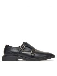 HUGO Półbuty Gryff 50541740 Czarny. Czarne eleganckie półbuty Hugo, bez wzorów, ze skóry, bez obcasa, bez zapięcia. Za 509.99 zł.