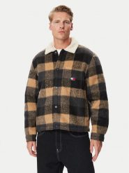 Tommy Jeans Kurtka koszulowa DM0DM23523 Brązowy Regular Fit. Brązowe kurtki Tommy Jeans, m, bez wzorów, z jeansu, bez kaptura. Za 649.99 zł.