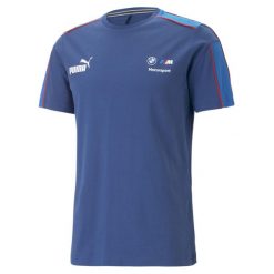 Koszulka Sportowa Męska Puma Bmw Mms Mt7. Niebieskie t-shirty sportowe Puma, bez wzorów, bez ramiączek, na fitness i siłownię. Za 164.99 zł.