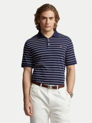 Polo Ralph Lauren Polo 710870545002 Granatowy Slim Fit. Niebieskie koszulki polo Polo Ralph Lauren, m, bez wzorów, z bawełny, bez kołnierzyka, bez ramiączek. Za 449.99 zł.