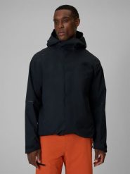 4F Kurtka trekkingowa membrana 10000 męska - czarna 3XL. Czarne kurtki 4F, l, bez wzorów, z materiału, bez kaptura. Za 399.99 zł.