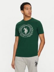 U.S. Polo Assn. T-Shirt MUP3641 Zielony Regular Fit. Zielone koszulki polo U.S. Polo Assn., m, bez wzorów, z bawełny, bez kołnierzyka, bez ramiączek. Za 119.99 zł.