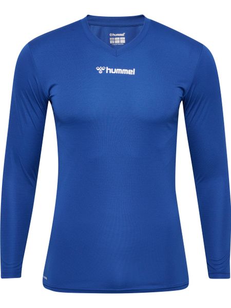 Dżersej z długim rękawem Hummel Bl Essential. Niebieskie bielizna termoaktywna Hummel, l, bez wzorów, z dżerseju, bez ramiączek, na fitness i siłownię. Za 124.50 zł.