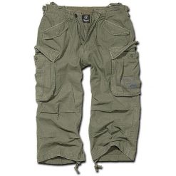 Szorty bushcraft męskie Brandit M65 Industry Vintage 3/4 Olive. Zielone szorty Brandit, m, bez wzorów, vintage. Za 266.50 zł.