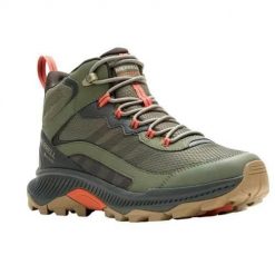 Buty trekkingowe męskie Merrell Speed Strike 2 Mid Gtx. Zielone buty turystyczne Merrell, bez wzorów, z materiału, bez zapięcia, trekkingowe. Za 659.99 zł.