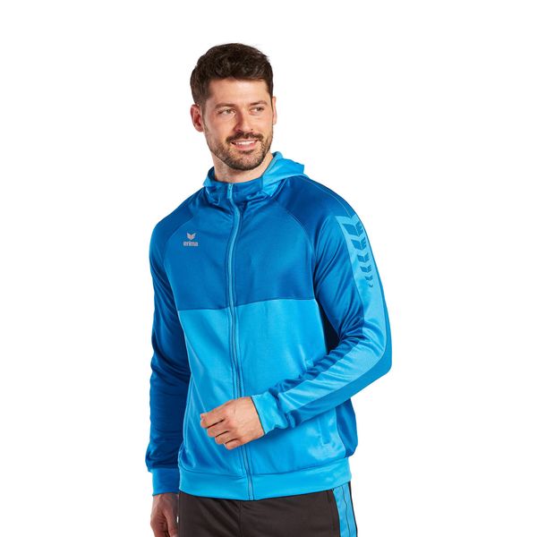 Kurtka treningowa z kapturem Erima Six Wings. Fioletowe kurtki Erima, bez wzorów, z kapturem. Za 242.00 zł.