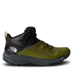 Trekkingi The North Face. Zielone botki sznurowane The North Face, bez wzorów, bez obcasa, bez zapięcia. Za 749.99 zł.