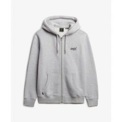 Bluza z kapturem Superdry Vintage Logo. Szare bluzy Superdry, m, bez wzorów, z kapturem. Za 349.55 zł.